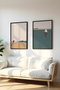 Wallity Set de 2 Pinturas Decorativas en MDF con Marco 50 x 70 cm
